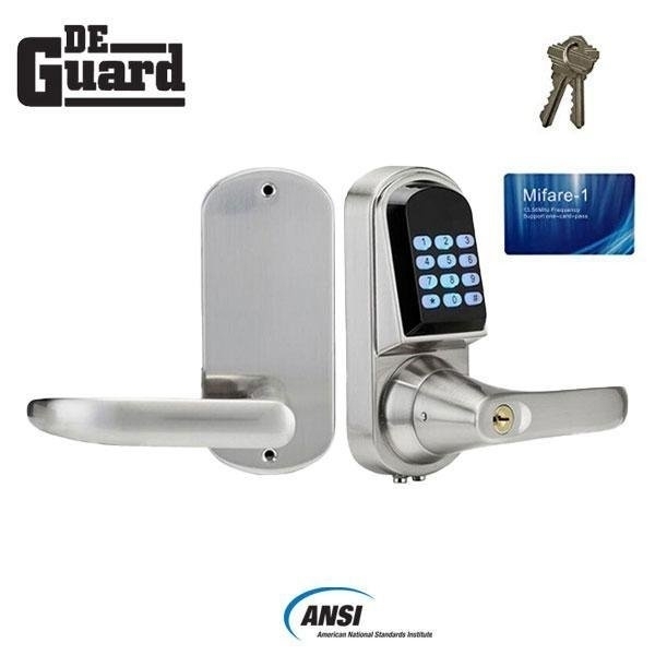 Deguard Electronic Lever Lock - Silver - w/ Prox Cards + Code + Key DPRCL-SS